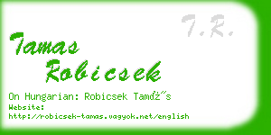 tamas robicsek business card